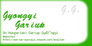 gyongyi gariup business card
